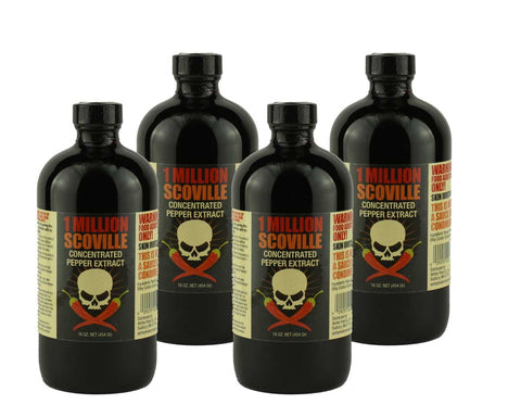 1 Million Scoville Pepper Extract 16oz - 4 Bottle Pack